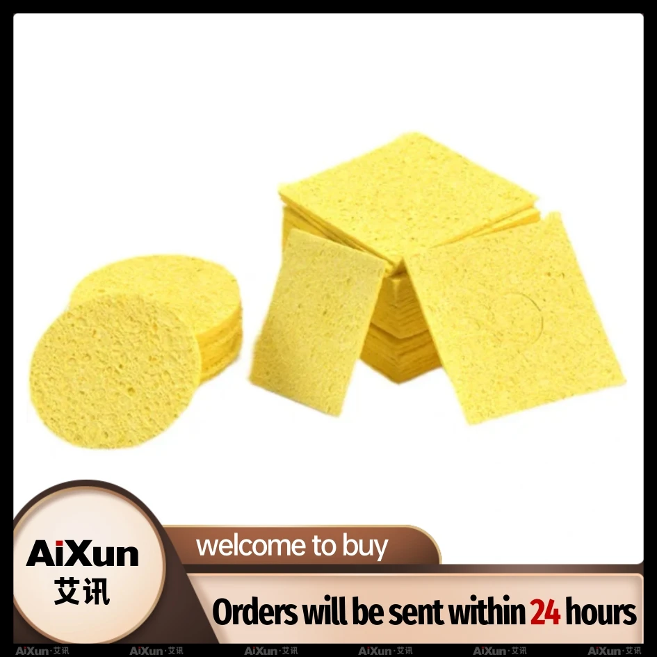 

AIXUN Electric Welding Soldering Iron Cleaner Sponge Yellow Cleaning Sponge For Enduring Solder Welding Station Tips Clean Pad