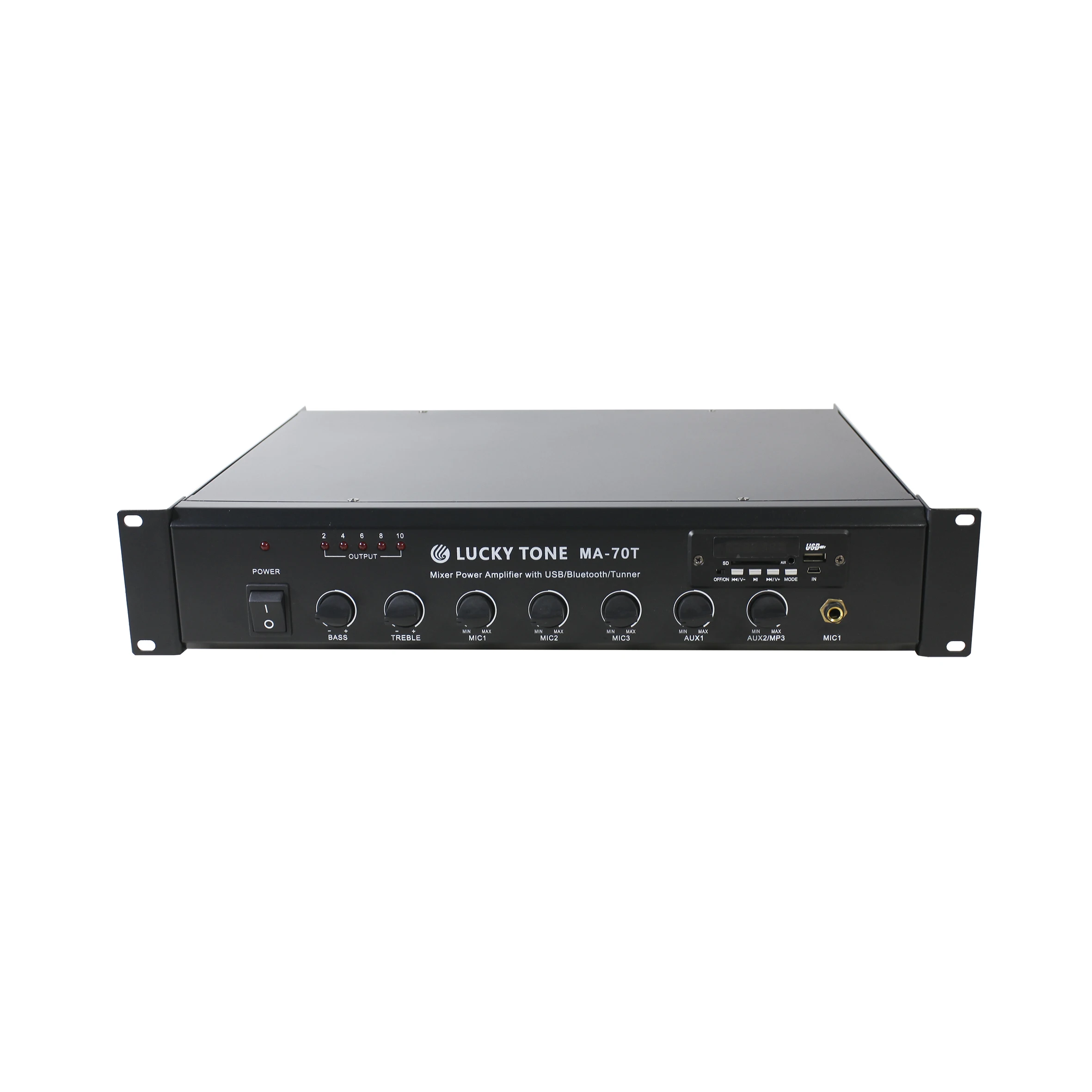 

MA Series Highly Flexible Cost Effective 100V 70V 360W Mixer Amplifier With Built-in USB, SD, AUX, Tuner And Blue-tooth