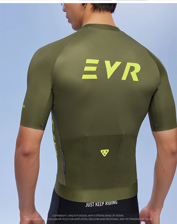 EVR Sommer Herren Radsport-Kurzarmtrikot Outdoor Rennrad-Bekleidung Hochelastisch und Schnelltrocknend Mountainbike-Radtrikot – Detail 20