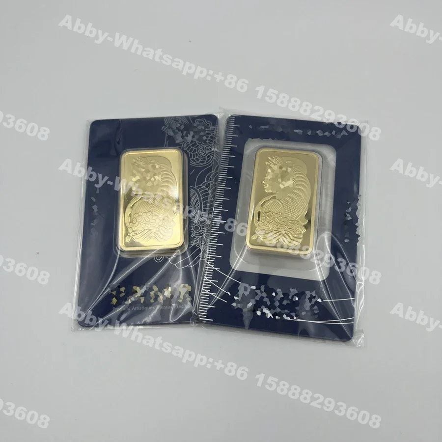 

1oz gold Bar 24k Gold Plated Bullion Ingot (Sealed packing) Non-magnetic Unique Serial number collect