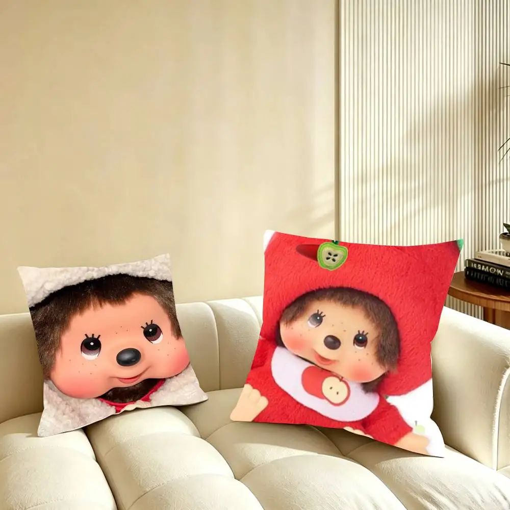 

Cute M-Monchhichi Pillow Case for Sofa Living Room Home office Decor Protective Cover