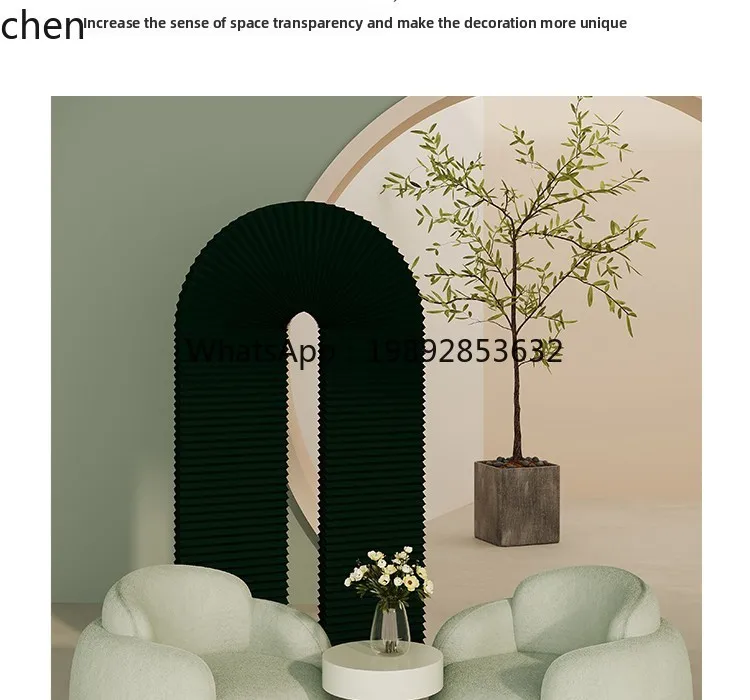 U6  office partition baffle fence living room porch decoration simple mobile barrier