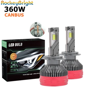 360W F180 H7 LED ไฟหน้า H4 H11 Bright รถหลอดไฟ HB3 9005 HB4 9006 H8 HIR2 ไฟหน้ารถหลอดไฟหมอกสี่หลอดทองแดง