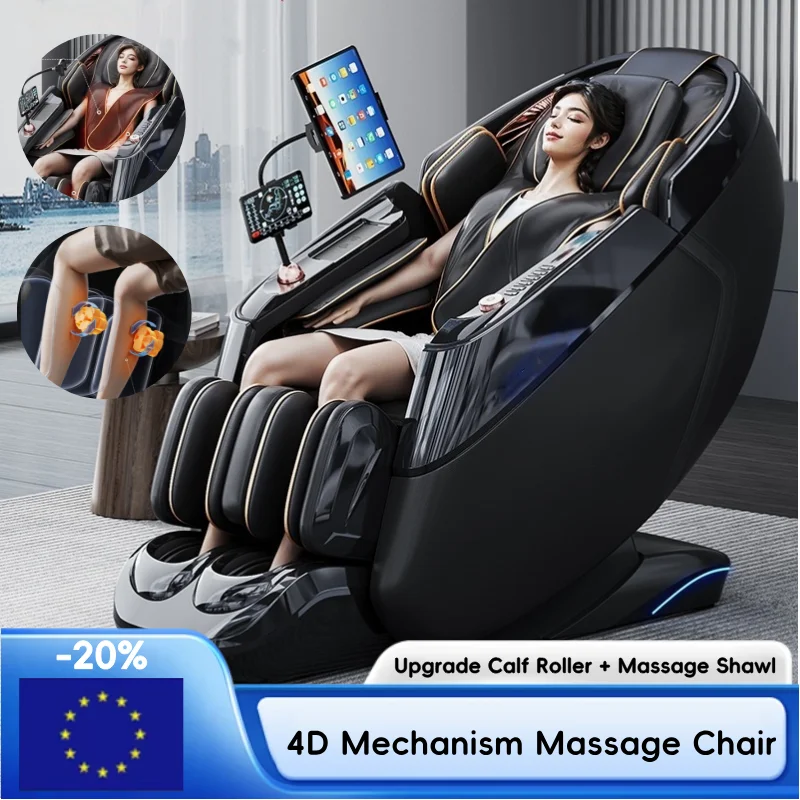 Intelligent Premium 4D Massage Chair Full-Body Airbag Comresssion Luxury Space Capsule Multifunction Triple Control Leisure Sofa