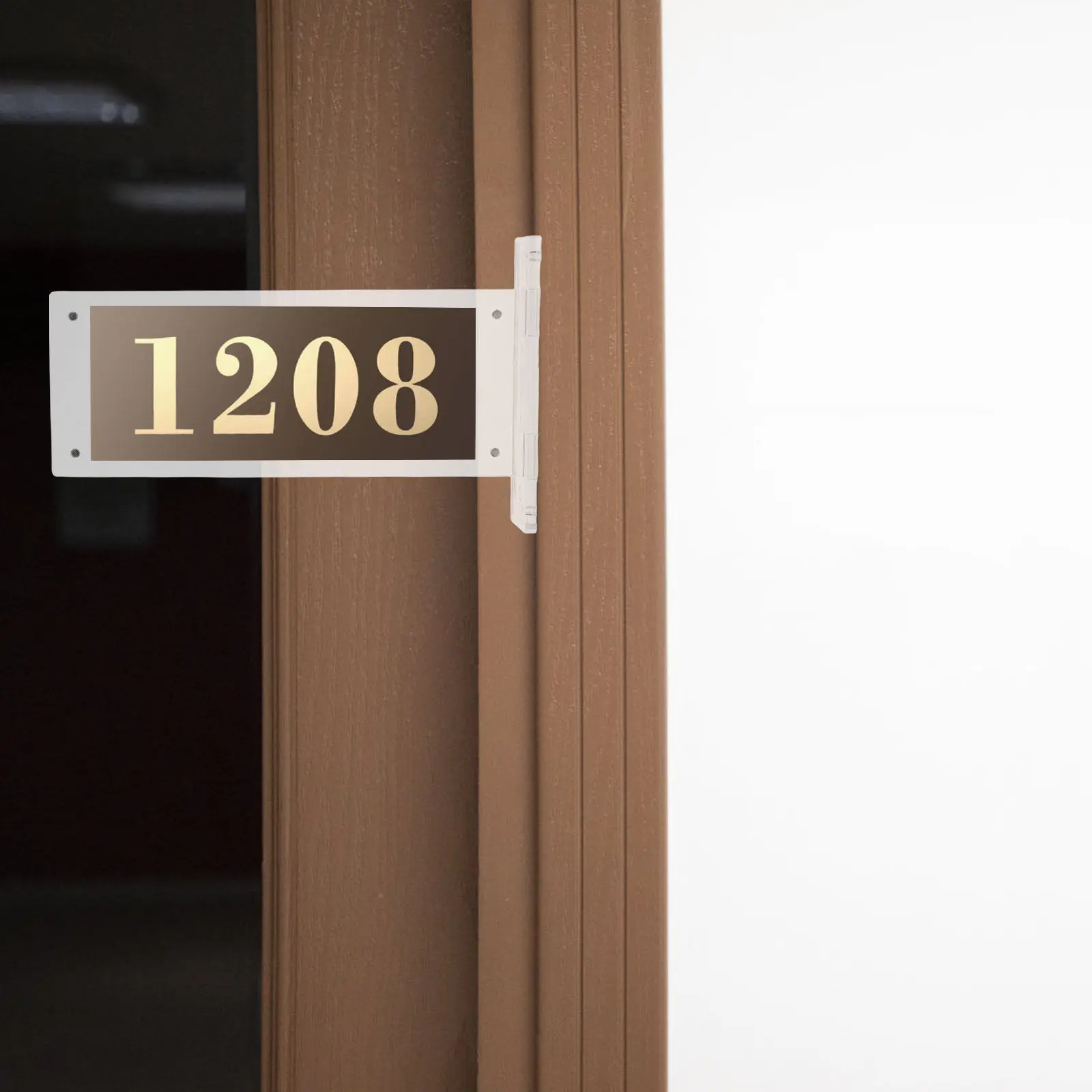 

Элегантная акриловая табличка для офисной двери, двусторонняя, со сменными картами, для декора стен дома и бизнеса, номерная табличка