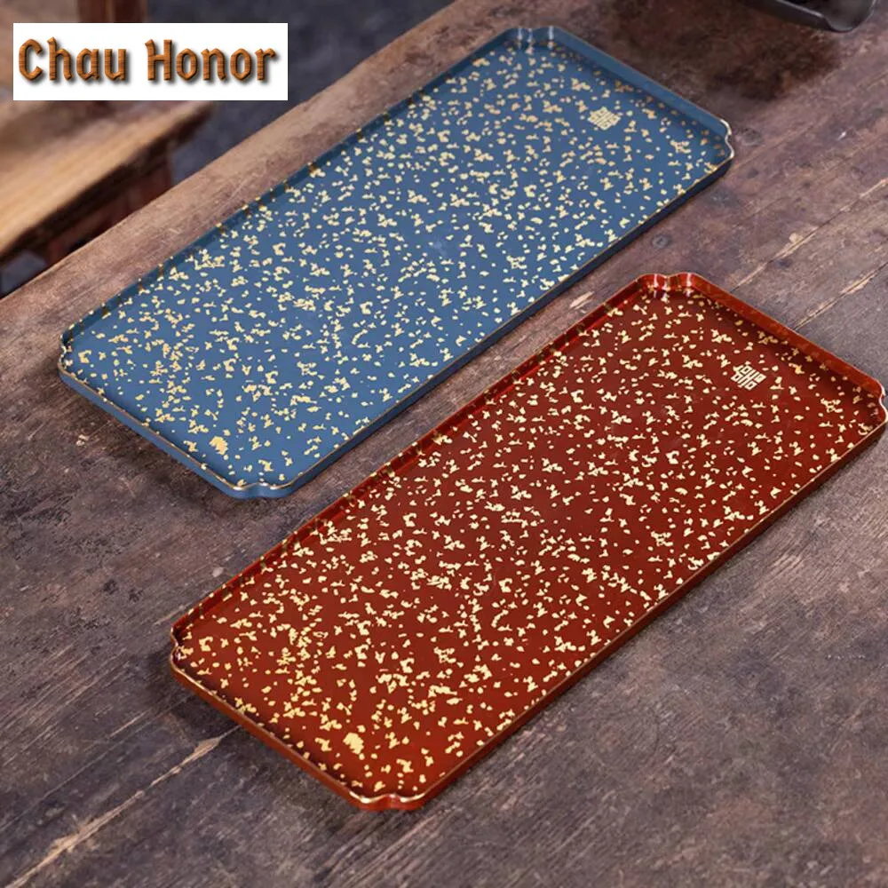 

Pure Handmade Blue Gold Copper Pot Bearing Holder Aesthetic Dry Brew Table Tea Tray Plate Kung Fu Tea Cafes Supplies Craft