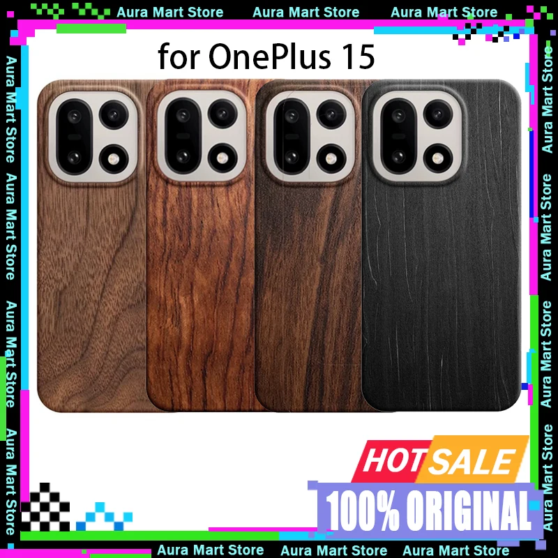 for OnePlus 15 Wood Case MagSafe Compatible Premium Real Wood Aramid Fiber Cover for OnePlus15 Anti-Drop Vintage Wood