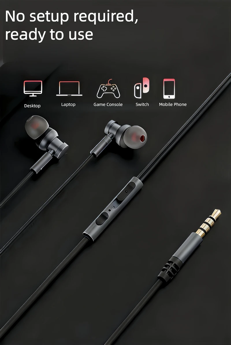 Acer Wired in Ear Earbuds HD Bass Driven Audio Lightweight Aluminum Wired Headphones Compatible with Android, Phone, Laptops