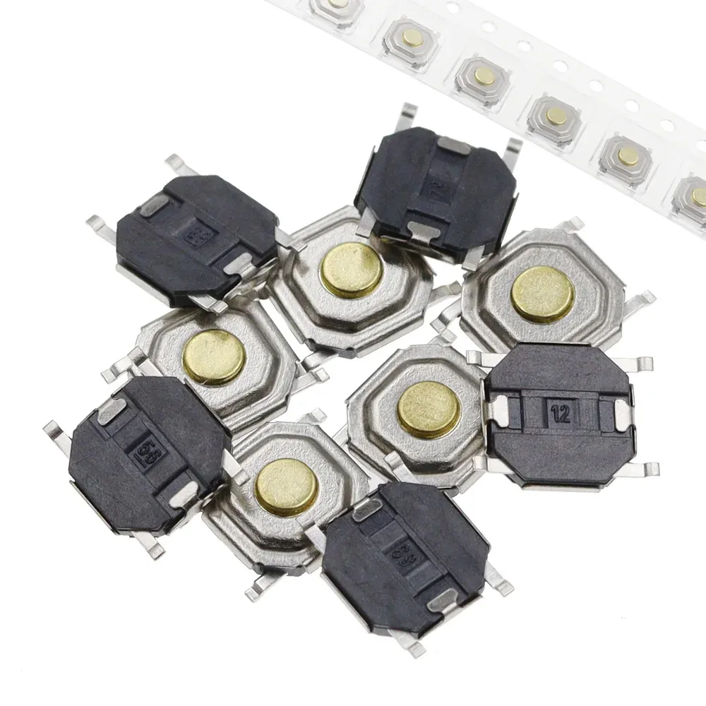 100PCS 4X4X1.5MM SMD Tactile Tact Push Button Micro Switch 4*4*1.5mm Push Button Copper Head Keys Button 4Pin