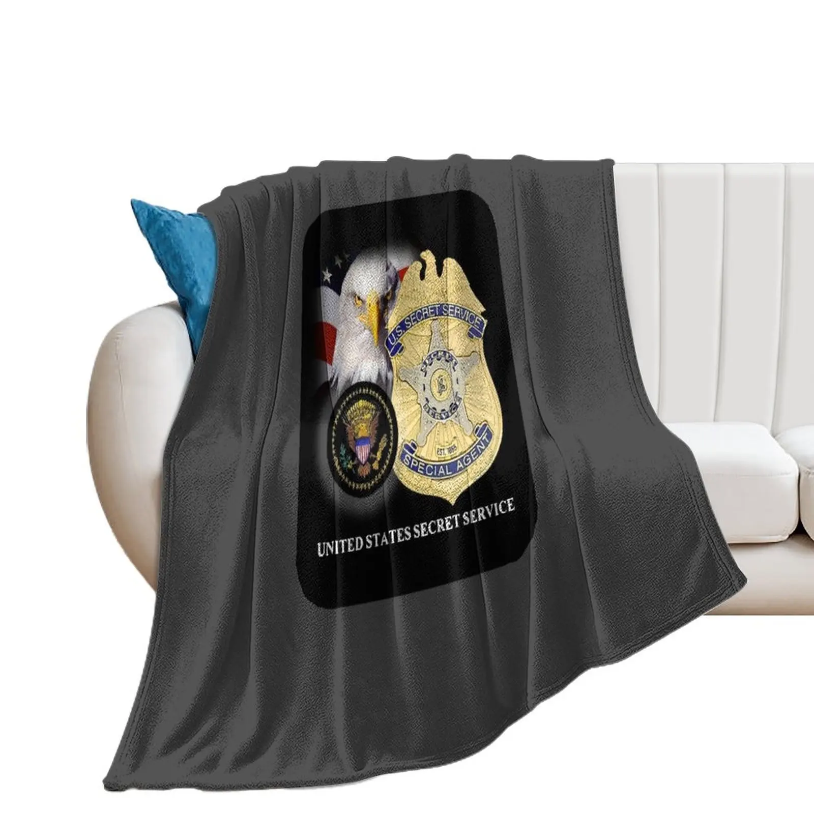 UNITED STATES SECRET SERVICE Throw Blanket Blankets Sofas Of Decoration Soft Big Quilt Decoratives Blankets