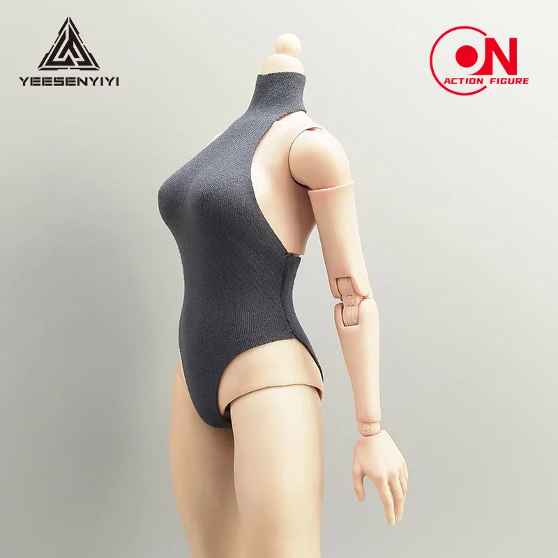 1/6 Scale Sexy High-neck Fitted Backless Short Dress Clothing Model Fit 12'' Female Action Figure Body doll