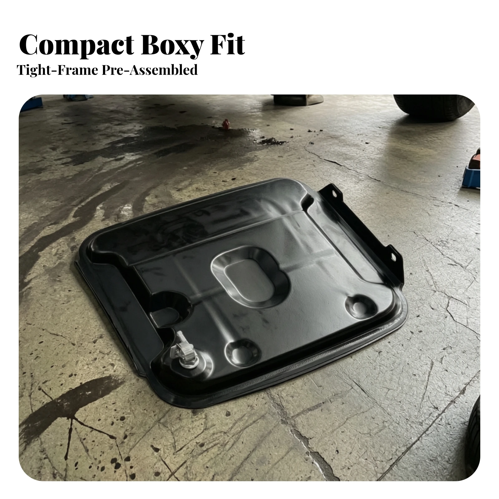 ATV Fuel Tank with Cap Rectangular Four-Wheeler Tank with Cap Compact Sturdy for DIYers, Go-Kart, Sand off-Road Cart
