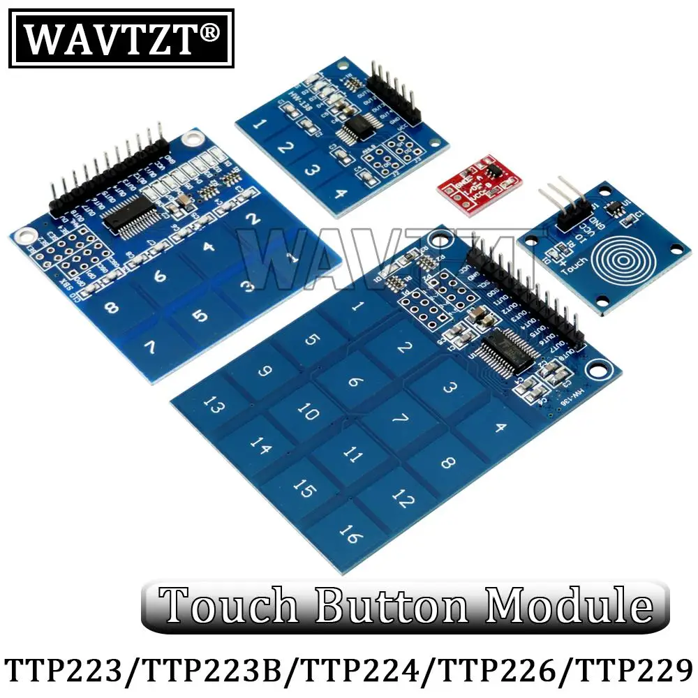 TTP223 TTP223B TTP224 Touch Key Switch Module TTP226 TTP229 Touching Button Capacitive Switches Single Channel Reconstruction