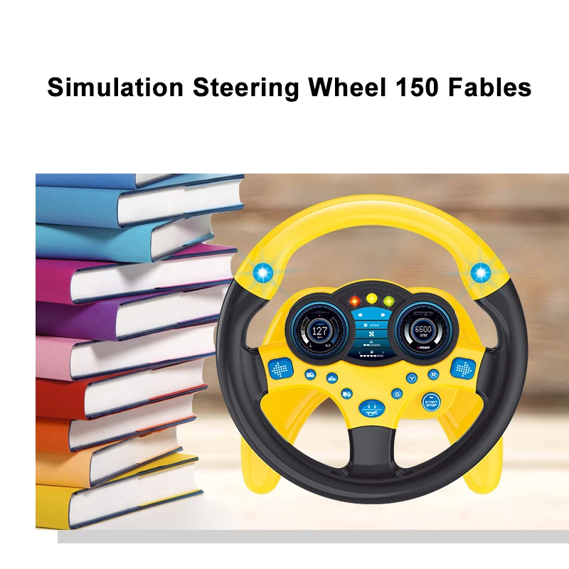 Kids Simulation Car Steering Wheel Toys Simulation Driving Early Education Educational Children's Music Story Machine Toys