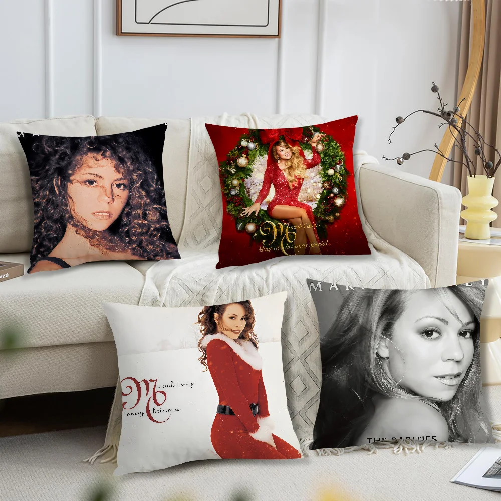 Singer M-Mariah C-Carey Here For It All 2025 Cushion Cover For Pillow Printing Sofa Decoration Home Car Office Nordic Simplicity