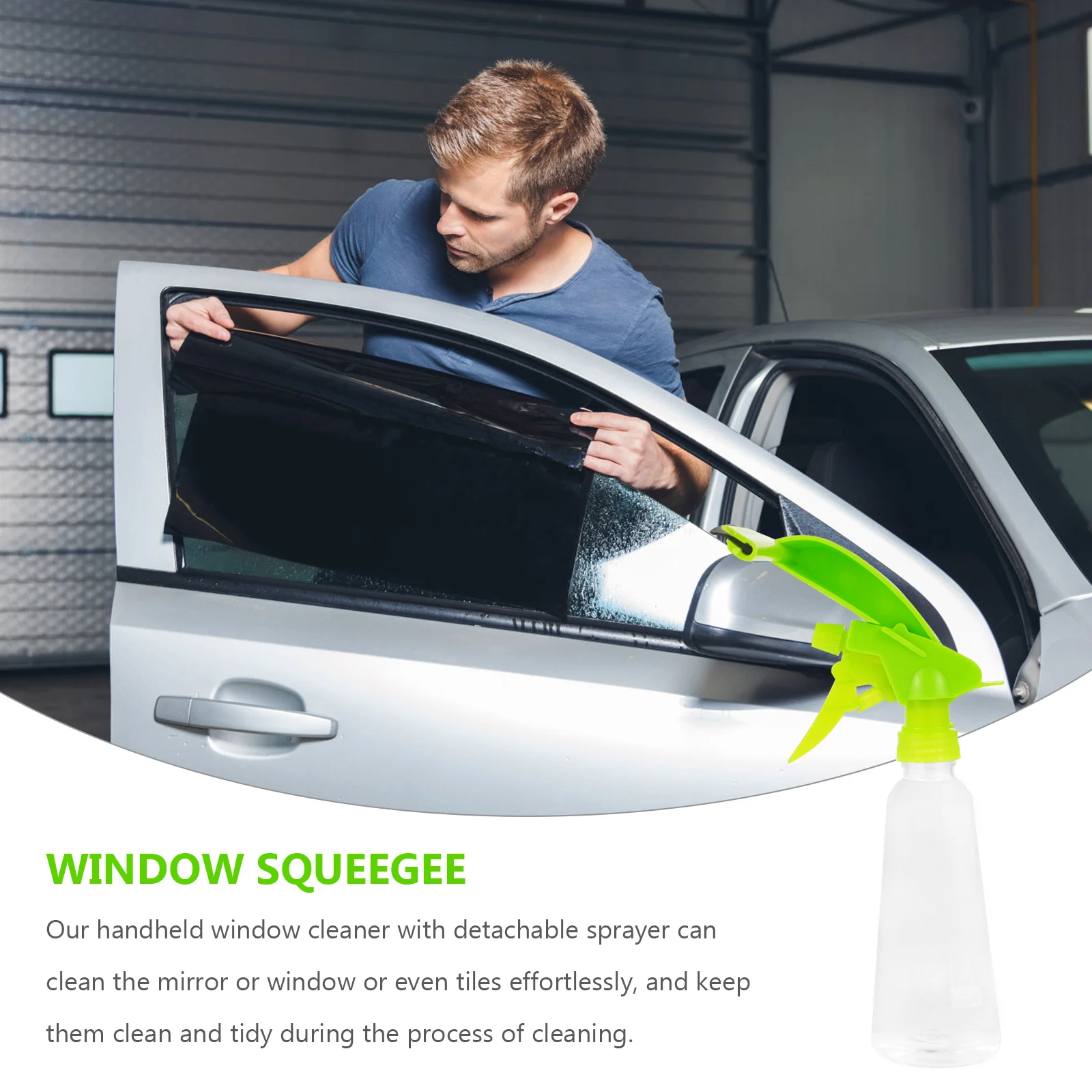 

Upgraded 1PC Window Squeegee Cleaner Detachable Sprayer Water Absorbent Glass Scrubber Mirror Tiles Kitchen