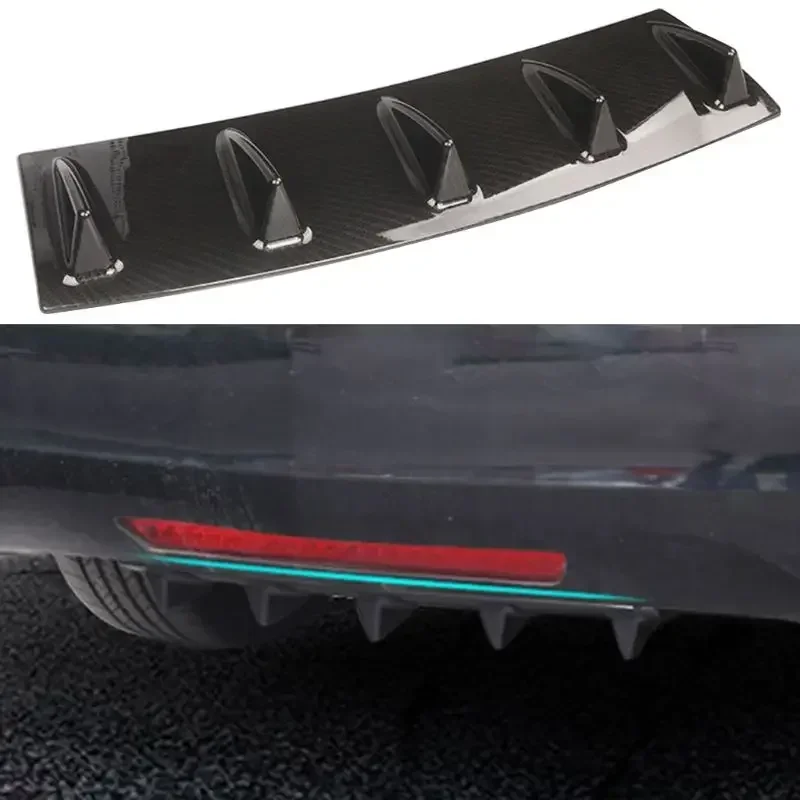 Universal Auto Car Chassis Spoiler Shark Style 5 Fin Wing Splitter Car-Styling ABS Plastic Car Rear Bumper Lower Lip Diffuser