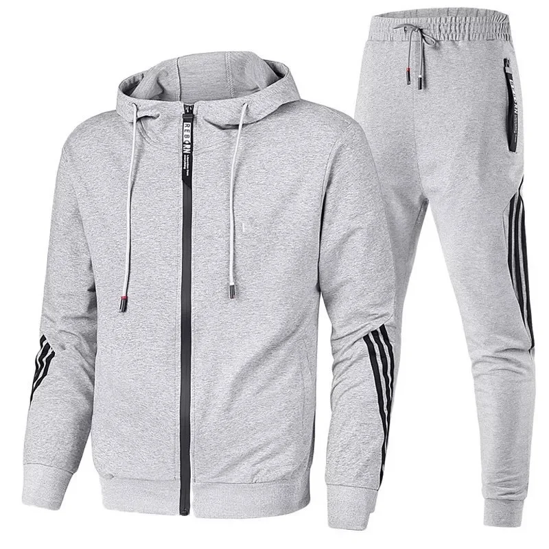 Spring Men's Tracksuit And Autumn Youth Hooded Long-Sleeved Cardigan Top Casual Trousers Fashion Suit Clothes Men Y2k Clothing