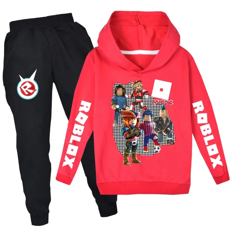 

Roblox Game Anime Cartoon Casual Clothes Hoodie And Pants Set for Boys And Girls Cartoon Print Fashion Birthday Gift Ideas