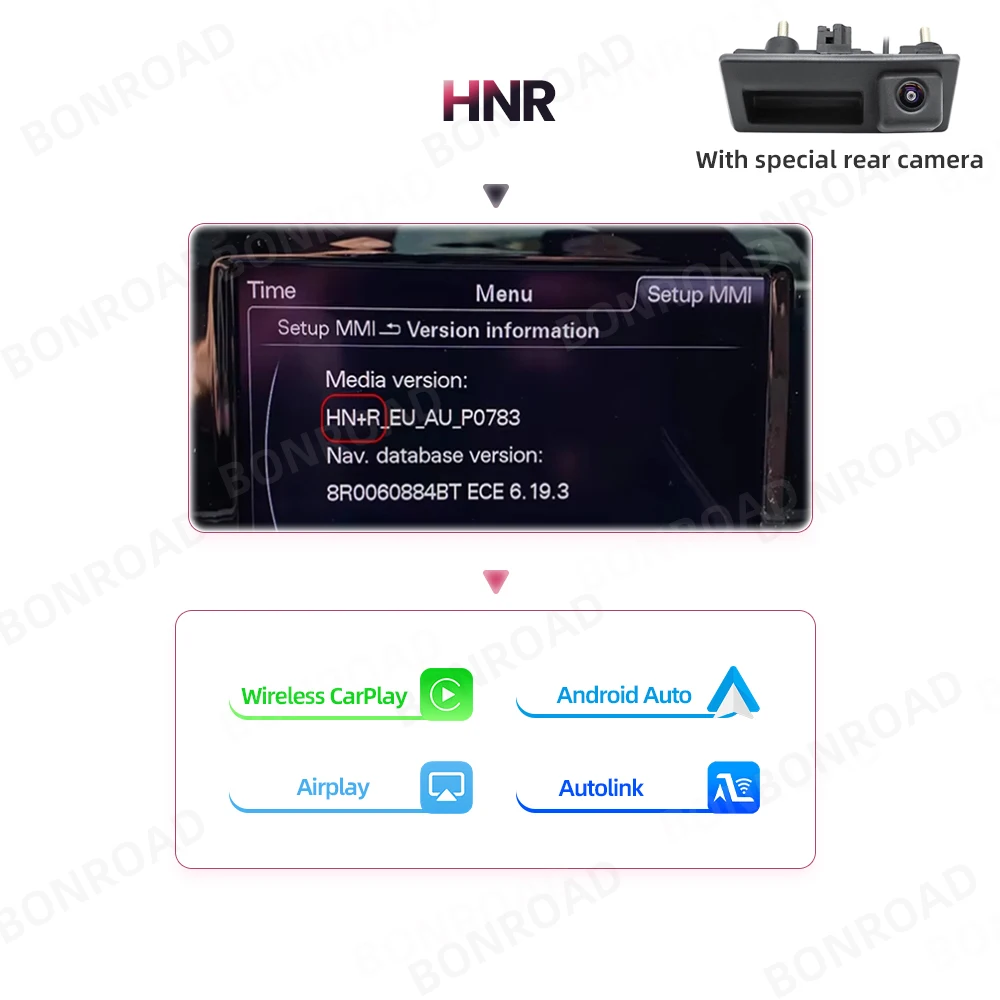 Bonroad Draadloze Carplay Android Auto Interface Adapter Voor Audi A1 Q3 2013-2018 Rmc Hnr Met Airplay Spiegel Link