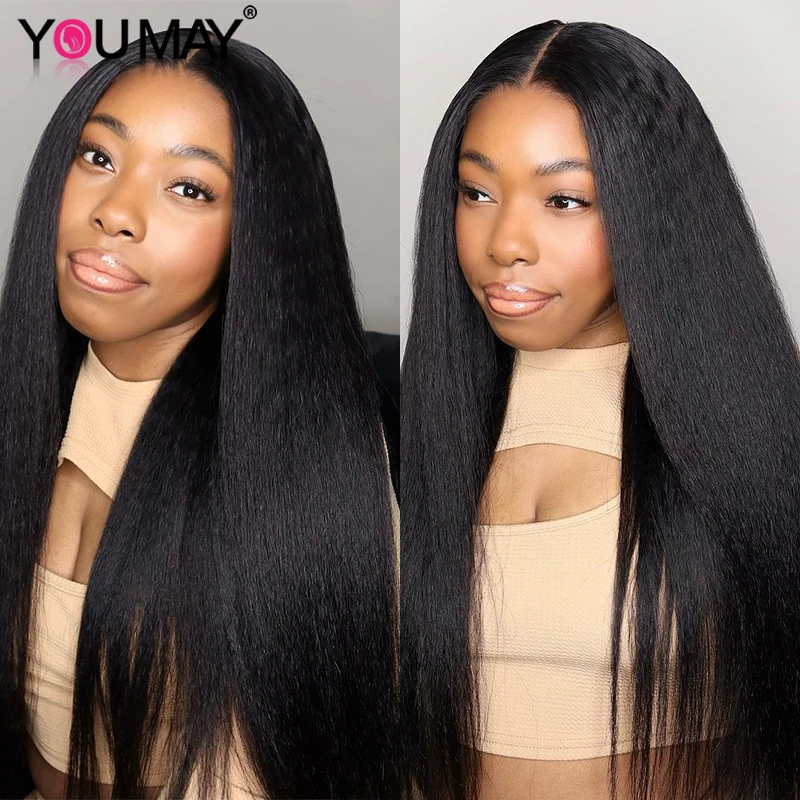 Italy Yaki Straight Full Lace Human Hair Wigs Vietnam Human Hair Wig Remy Hair Lace Frontal Raw Hair Wig For Black Women Youmay