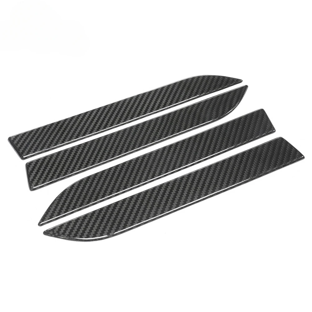 Only high quality for Tesla MODEL X dry carbon fiber door handle cover exterior real carbon fiber outer door panel cover handle