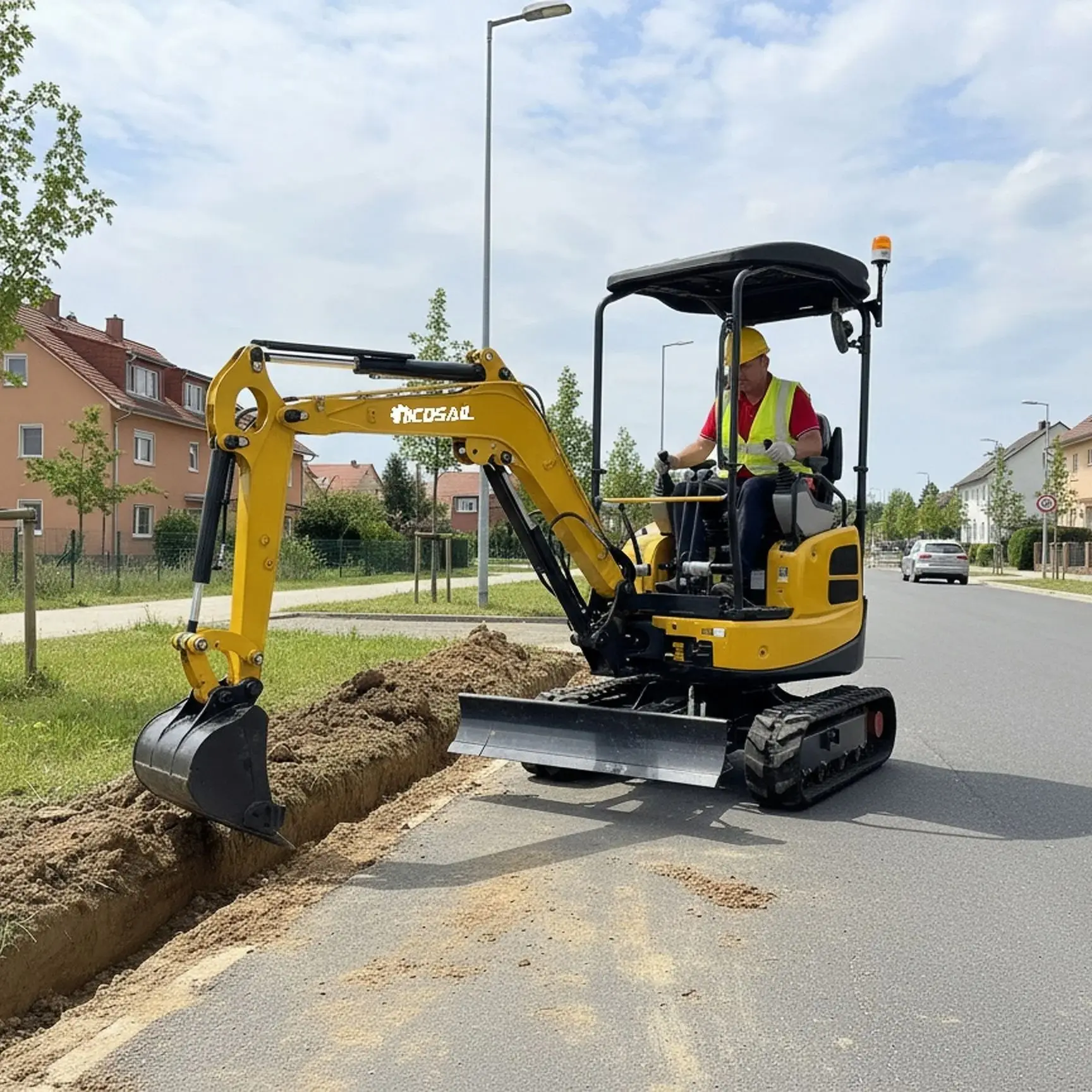 حفارة صغيرة 18vio مع محرك EPA Euro 5 حفارة صغيرة مجنزرة لمشاريع المزرعة والبناء