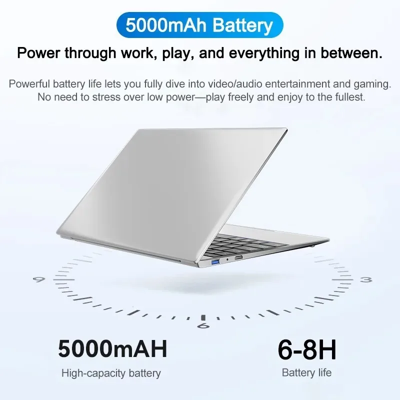 14.1 Inch 120Hz FHD IPS Ultra Slim Notebook Intel N150 32GB 2TB Backlit Keyboard Long Endurance Laptop for Business Office view 4