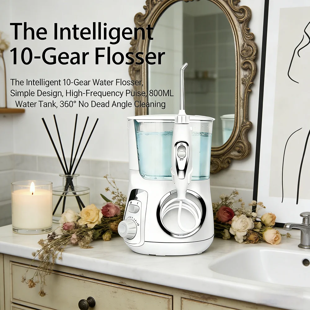 

Электрический ирригатор для домашнего использования с 10 режимами, 800 мл, 5 насадок, для уменьшения неприятного запаха изо рта