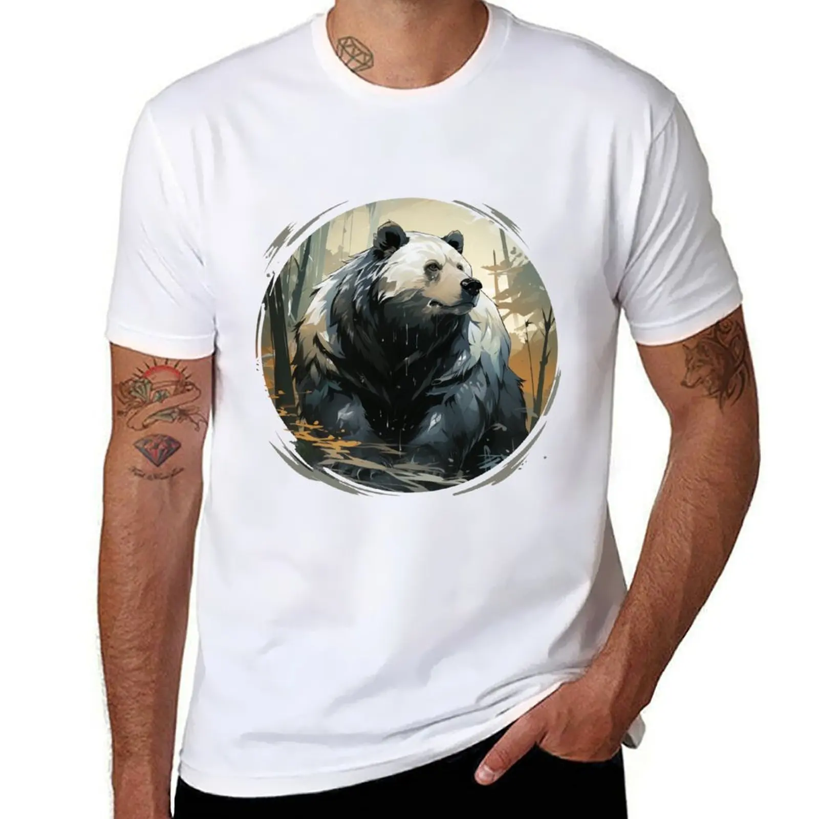 

Saturnine Black Bear T-Shirt t shirts with prints t shirts for man graphic funny T-Shirt