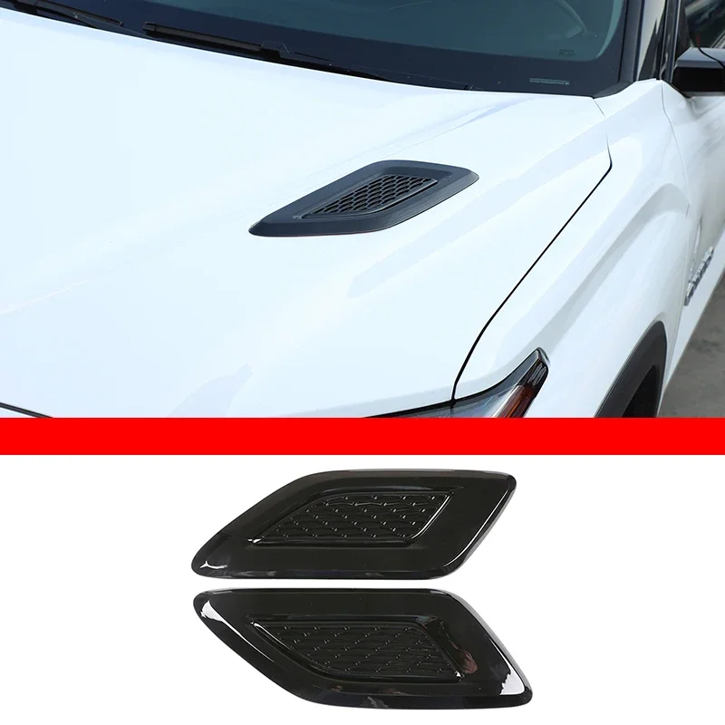 

For Toyota Tundra 2022-2023 ABS Black Car Hood Air Vent Cover Sticker Car Exterior Decoration Accessories