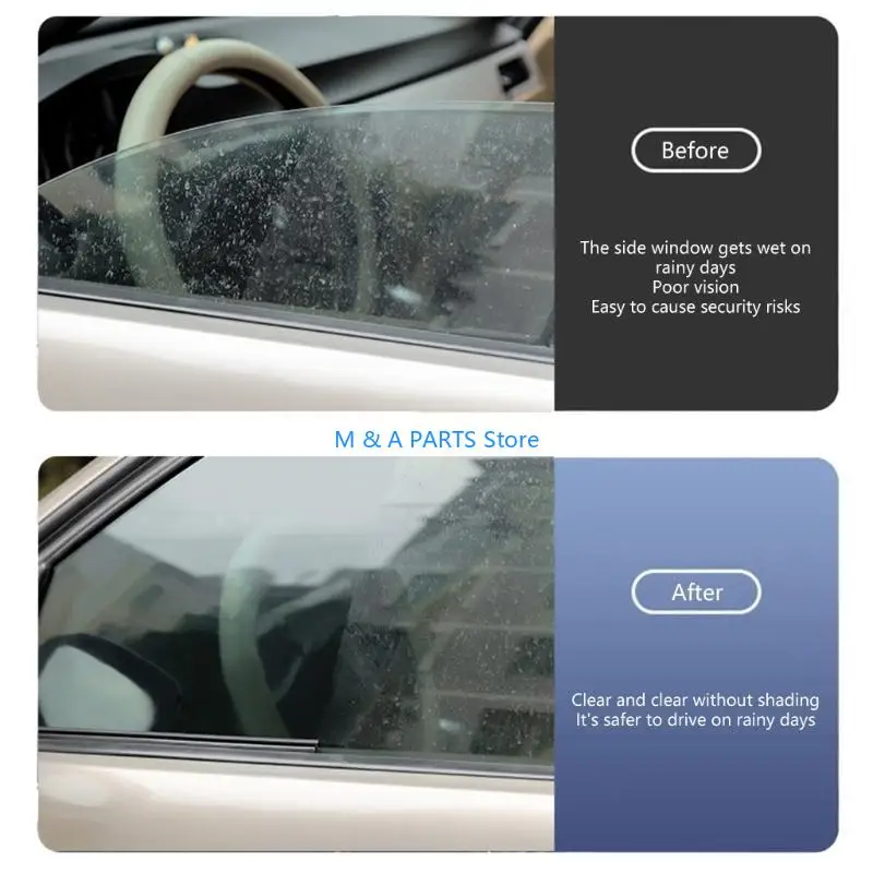 U1JF Versatile Car Side Window Wipers Window Cleaner for Various Weather Conditions