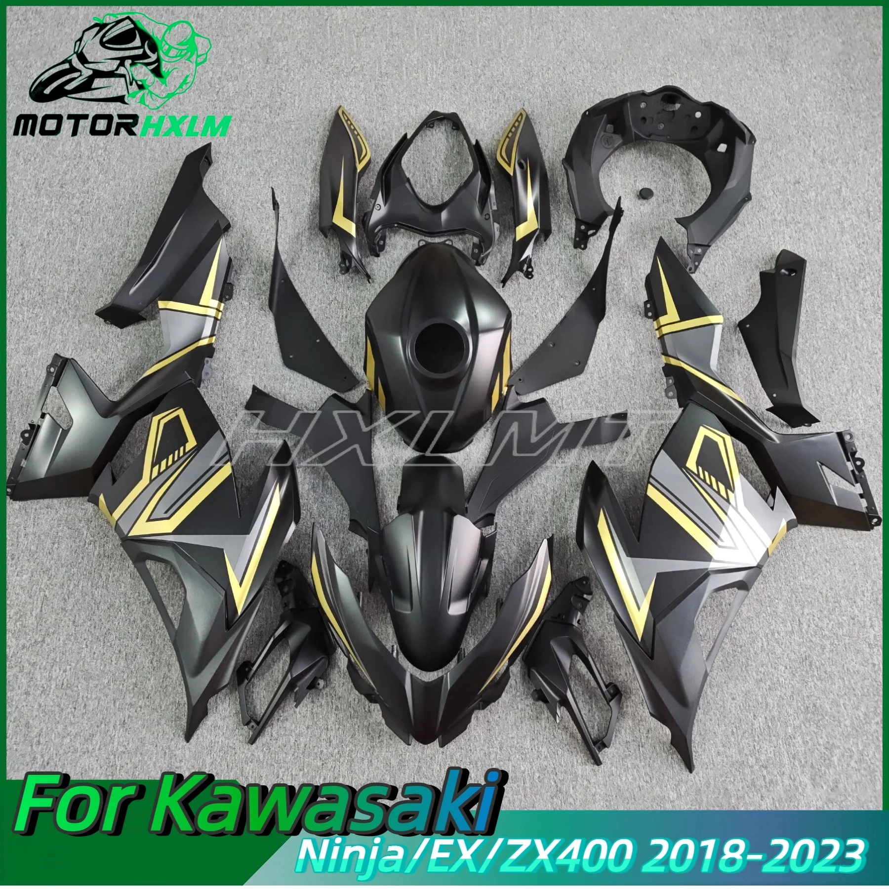 Motorcycle fairing Kit fits for ZX400 18 19 2021 22 23 24 Year Ninja 400 2018 2019 2020 2021 2022 2023 2024 Fairing matted black