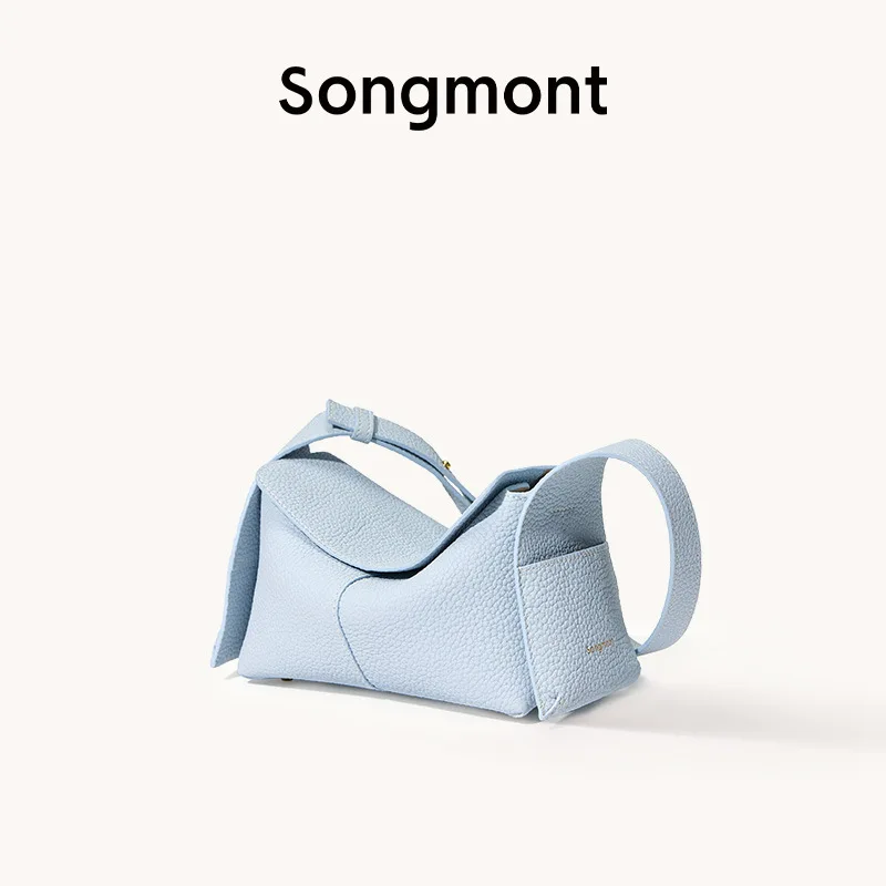 حقيبة Songmont 2025 الجديدة من سلسلة خطاف الأذن الصغيرة Eave حقيبة هوبو كروس للركاب من جلد البقر الفاخر للنساء