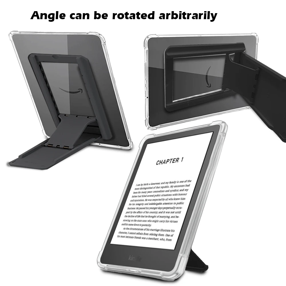 Clear Stand Case for Kindle 11th 2024 2022 C​2V2L3 RS23CV ebook Cover Protective TPU Soft Cases with Multi-Stand