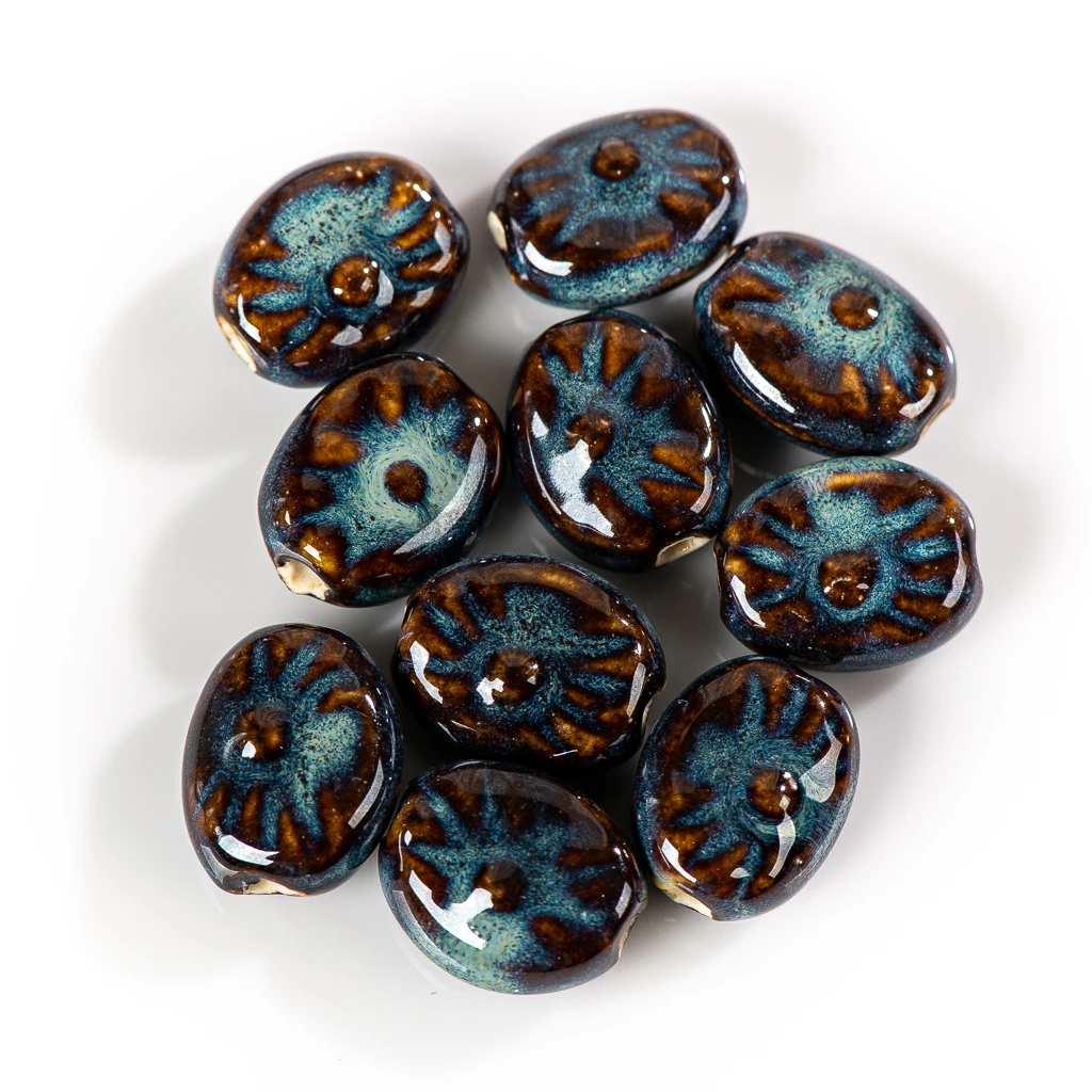 18#10pcs High-quality Special Shape Unique Ceramic Beads Pendant Porcelain Jewelry Making For Necklace Bracelet #XN170