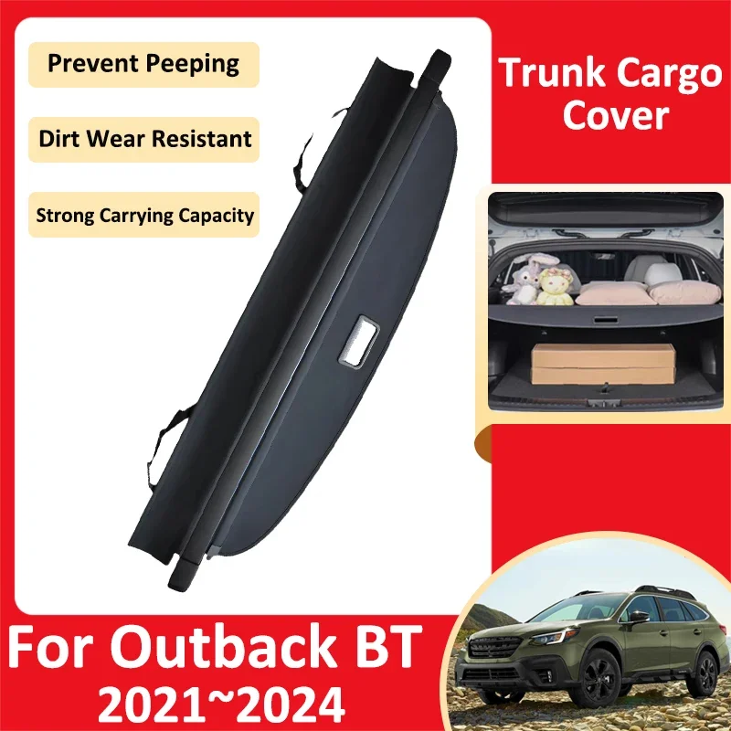 Car Trunk Curtain For Subaru Outback BT MK6 2021~2024 Luggage Storage Adjustable Partition Protective Privacy Cover Accessories