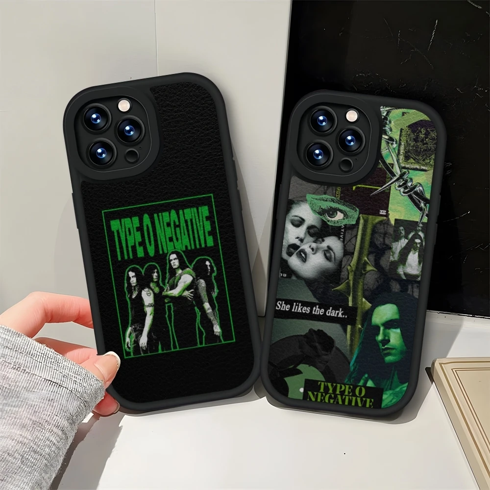 Rock Band Type O Negative Phone Case Leather Black For IPhone 13 16ProMax 12 15 11 14 Pro Max Mini Plus Soft Silicone Cover