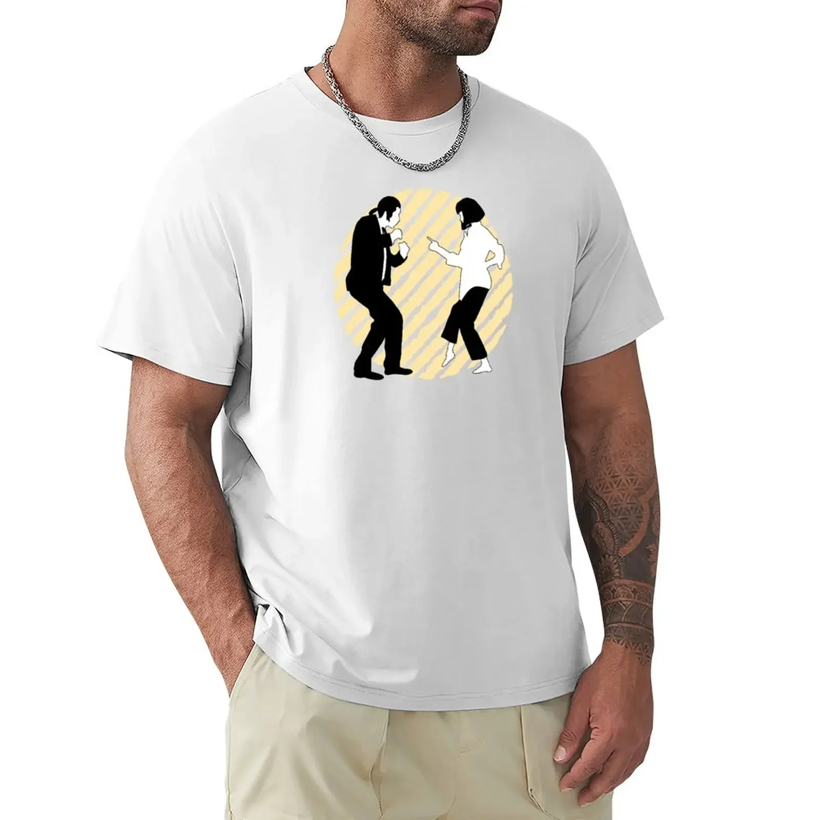 pulp fiction T-shirt vintage clothes customs oversized t shirts for men