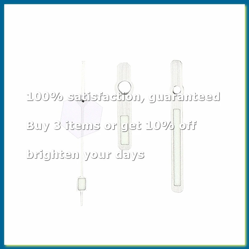 New 62MAS Solid Watch Hands Fit NH35 NH36 ETA2824 2836 ST2130 Movement Japan C3 Super Green Three-Dimensional