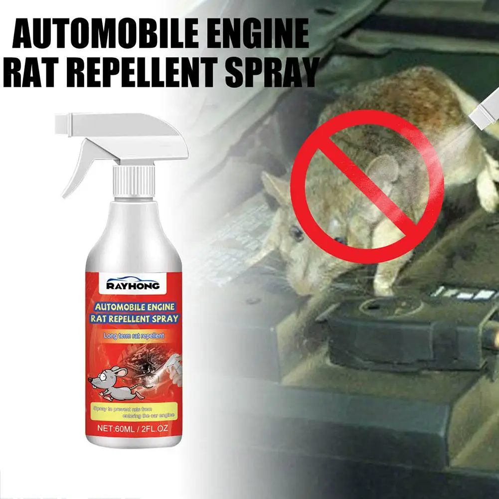 Automobile Engine Rat Repellent Spray Car Engine Protector Anti-Mouse Trap Mouse Repellent Rats Spray Auto Accessories 60ml