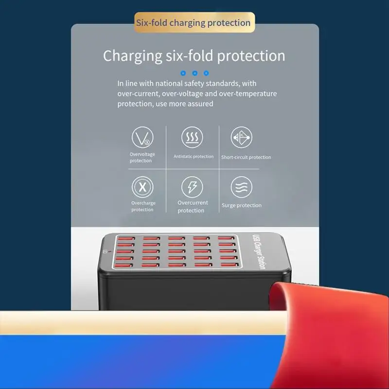 

USB Charger 25 Ports HUB 150W Universal Wall Desktop Fast Charging Station Dock For Mobile Phone Power Adapter EU Plug