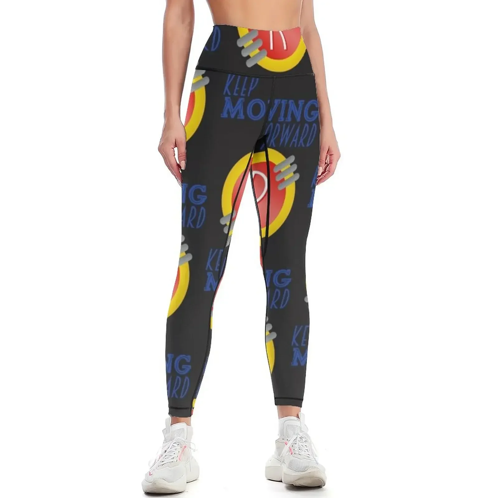 

Keep Moving Forward - Meet the Robinsons Fitted Leggings gym pants flared Tight fitting woman Fitness clothing Womens Leggings