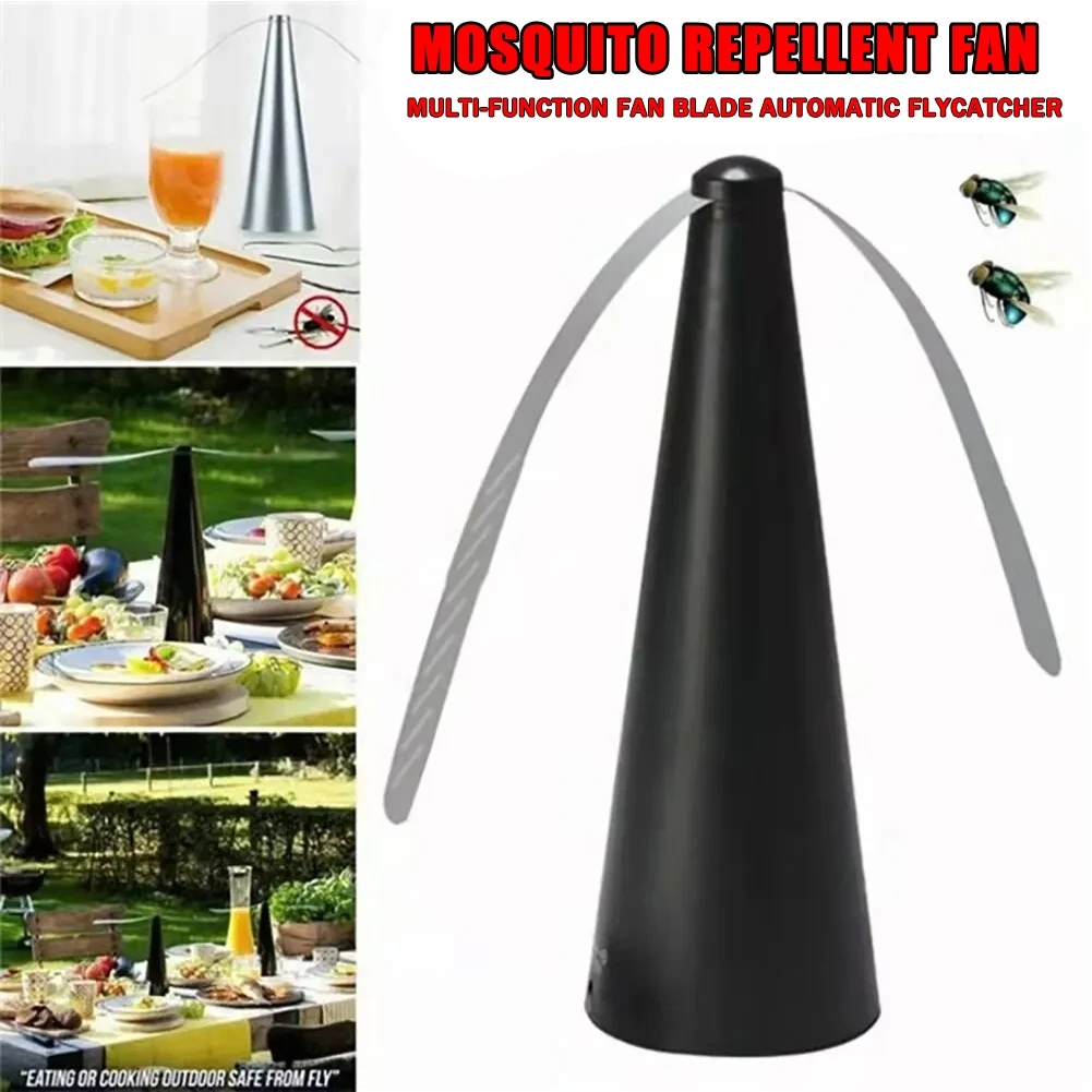 Outdoor Kitchen Fly Repellent Fan Fly Destroyer Food Protector Keep Flies Bugs Away From Food Household Pest Repellent Table Fan