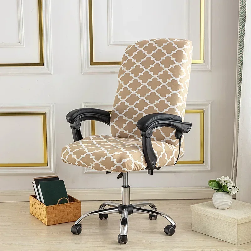 1PC Elastic Computer Office Chair Cover Floral Printed Anti-dirty Rotating Stretch Gaming Desk Seat Chair Slipcover for Armchair