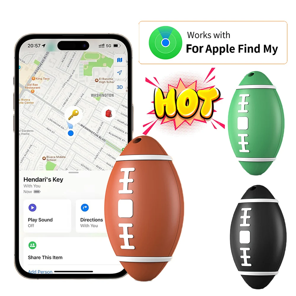 Traqueur compatible Bluetooth, étiquette intelligente étanche IP68, localisateur GPS, batterie longue durée, dispositif de suivi portable pour Apple Find My Andrea