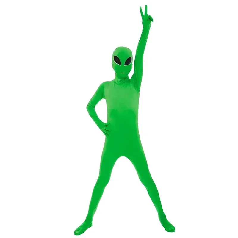 CyET Alien Kostüm Deep Space Lord Scary Monster Cosplay Erwachsene Kinder Halloween Party Festival Bühne Kinder Kleidung Overall Su