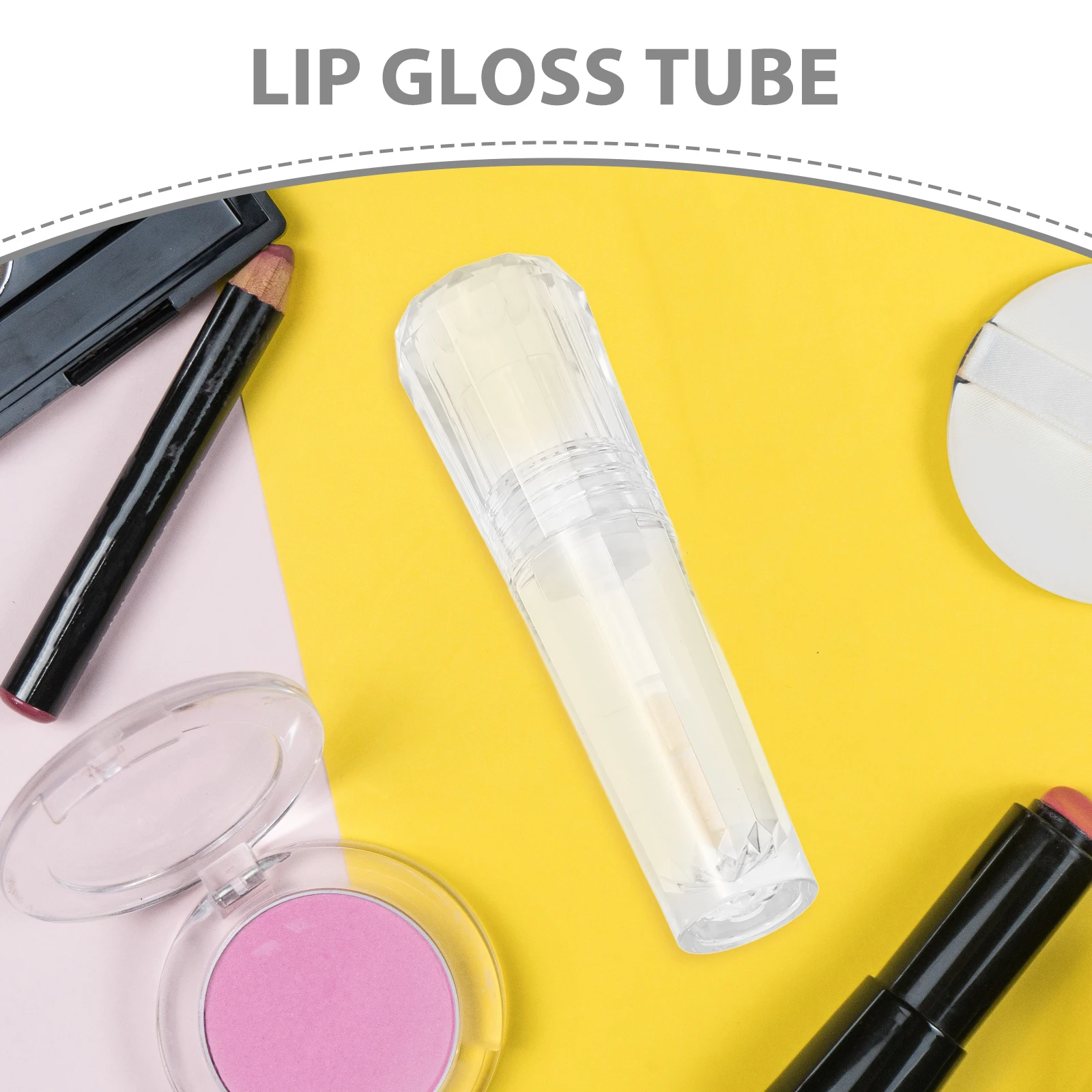 Clear Lip Gloss Bottle Refillable Plastic Container for Lip Oil Balm Liquid Eyeshadow Travel Storage Empty Tube