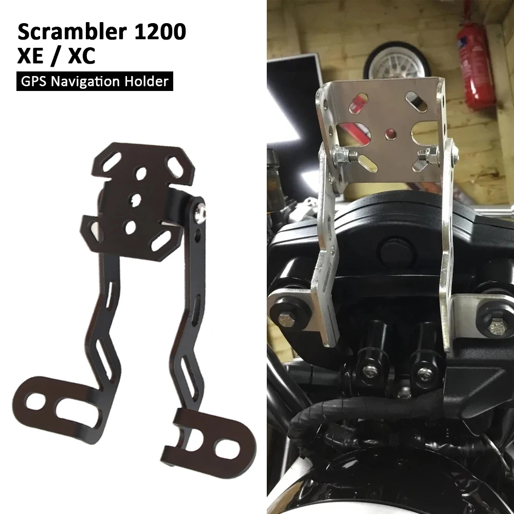 

For Scrambler1200 Anti-shake Bracket Mobile Phone Navigation Holder For Scrambler 1200 XE/XC Motorcycle GPS Support Accessories