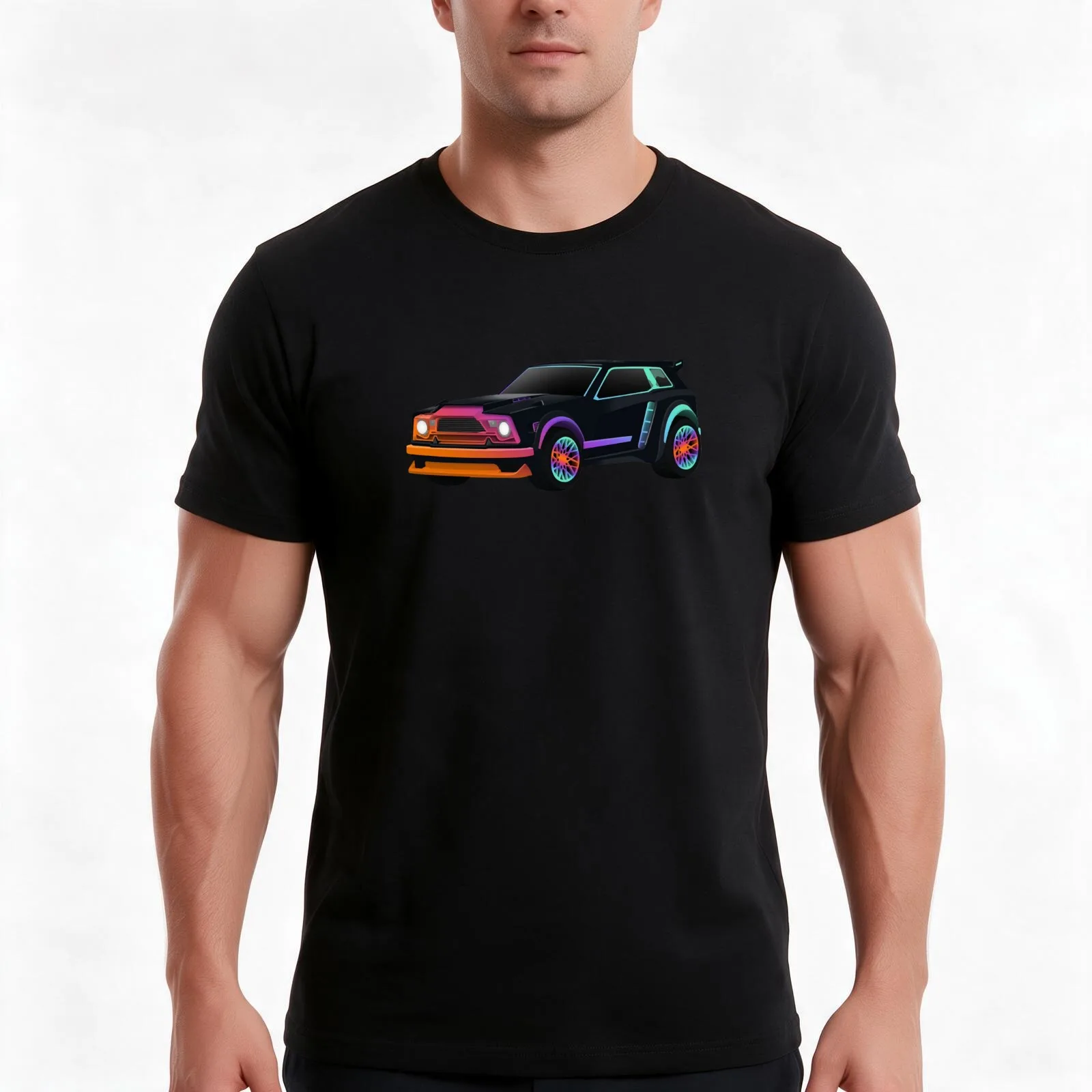 Rocket League Fennec T-Shirt, Summer Casual Cotton Tee, Oversized Streetwear Tops, Vintage Graphic Print, Loose Fit Short Sleeve